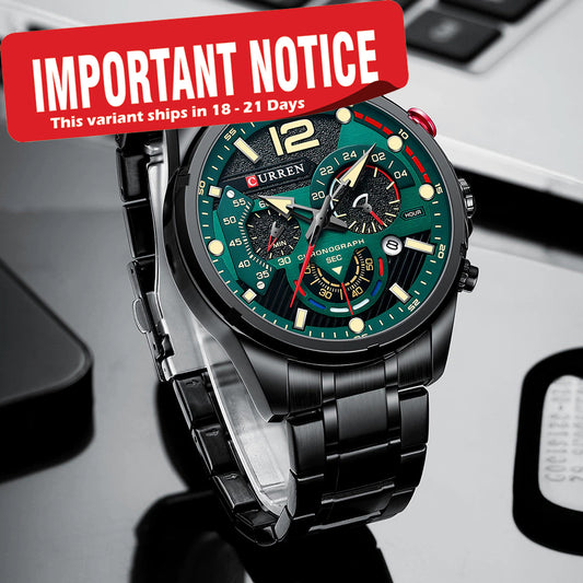 Curren 8395 Chronograph Black Green