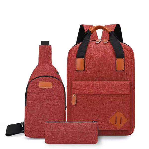 3 Piece Laptop Backpack