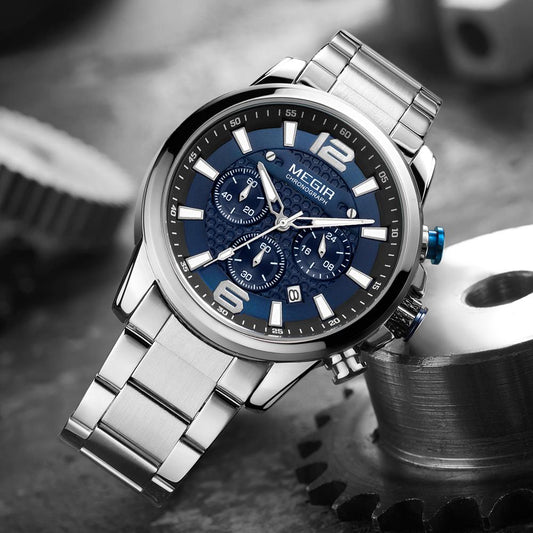 Megir 2156 Chronograph Silver