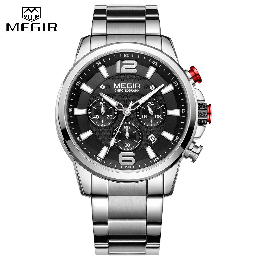 Megir 2156 Chronograph Silver